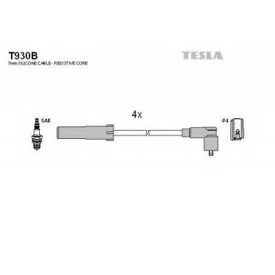 Комплект проводов зажигания T930B TESLA - купить в магазине запчастей по Украине