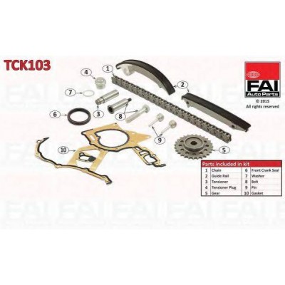 Комплект цели привода распредвала TCK103 FAI AutoParts - купить в магазине запчастей по Украине