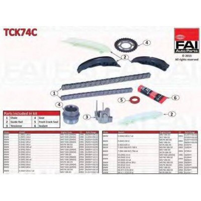 Комплект цели привода распредвала TCK74C FAI AutoParts - купить в магазине запчастей по Украине