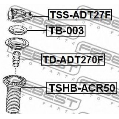 Подвеска, амортизатор TSSADT27F FEBEST - купить в магазине запчастей по Украине