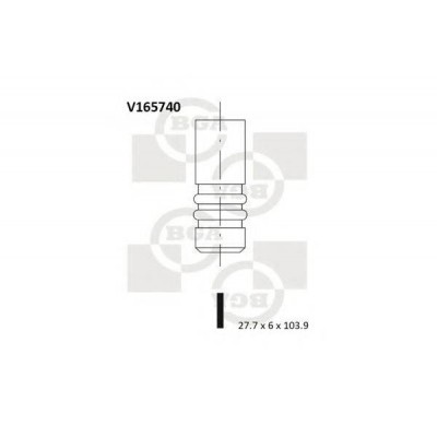 Впускной клапан V165740 BGA - купить в магазине запчастей по Украине