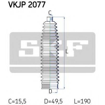 Комплект пылника, рулевое управление VKJP2077 SKF - купить в магазине запчастей по Украине