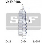 Комплект пылника, рулевое управление SKF VKJP 2104 VKJP2104 SKF - купить в магазине запчастей по Украине
