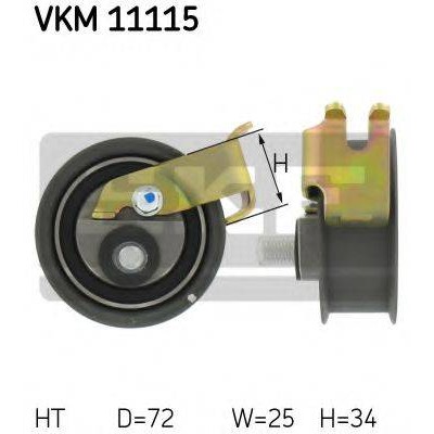 Натяжной ролик, ремень ГРМ VKM11115 SKF - купить в магазине запчастей по Украине