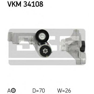 Натяжной ролик, поликлиновойремень VKM34108 SKF - купить в магазине запчастей по Украине