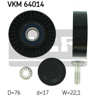 Паразитный / ведущий ролик, поликлиновой ремень VKM64014 SKF - купить в магазине запчастей по Украине