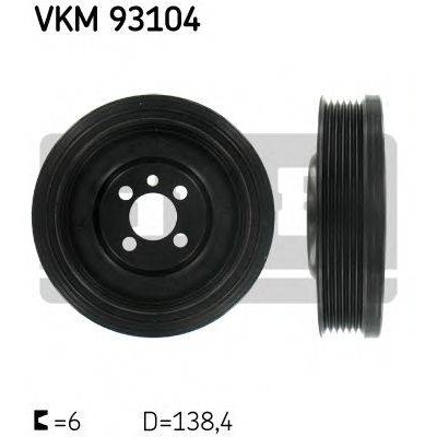 Ременный шкив, коленчатый вал VKM93104 SKF - купить в магазине запчастей по Украине