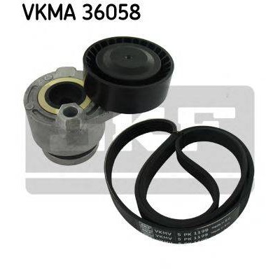 Поликлиновой ременный комплект VKMA36058 SKF - купить в магазине запчастей по Украине