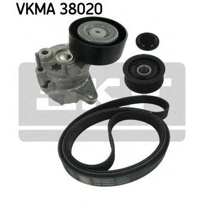 Поликлиновой ременный комплект VKMA38020 SKF - купить в магазине запчастей по Украине