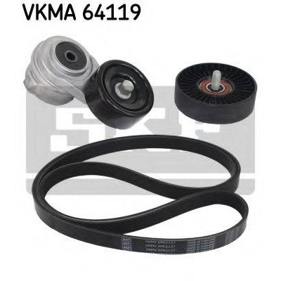 Поликлиновой ременный комплект VKMA64119 SKF - купить в магазине запчастей по Украине