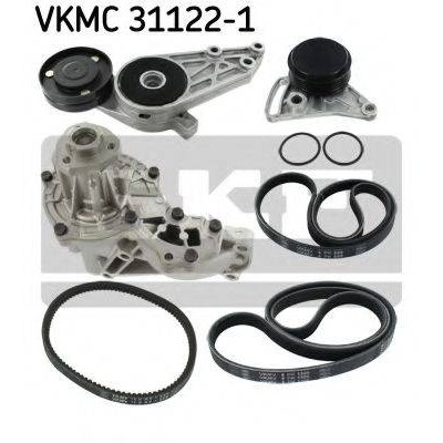 Водяной насос + комплект ручейковых ремней VKMC311221 SKF - купить в магазине запчастей по Украине
