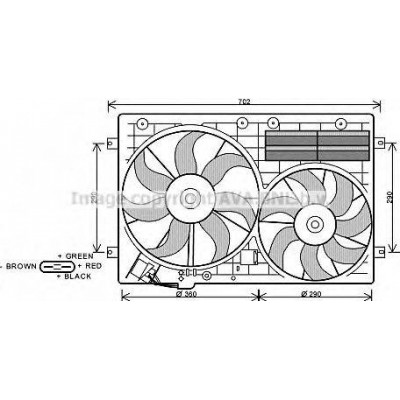 Вентилятор, охлаждение двигателя VW7529 AVA QUALITY COOLING - купить в магазине запчастей по Украине