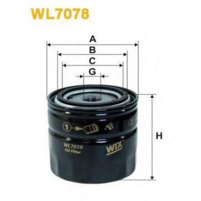 Масляный фильтр WL7078 WIX FILTERS - купити в магазині запчастин по Україні