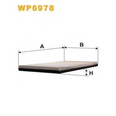 Фильтр, воздух во внутренном пространстве WP6978 WIX FILTERS - купити в магазині запчастин по Україні