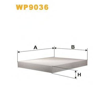 Фильтр, воздух во внутренном пространстве WP9036 WIX FILTERS - купити в магазині запчастин по Україні
