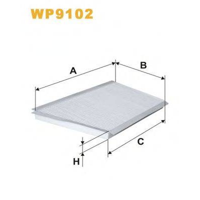 Фильтр, воздух во внутренном пространстве WP9102 WIX FILTERS - купити в магазині запчастин по Україні