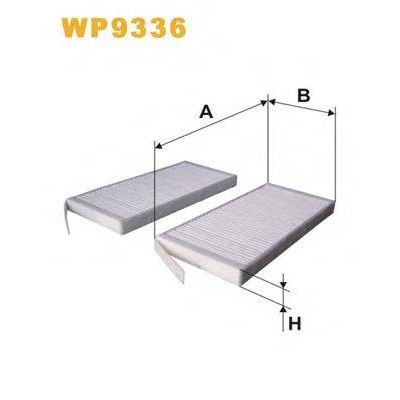 Фильтр, воздух во внутренном пространстве WP9336 WIX FILTERS - купити в магазині запчастин по Україні